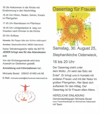Ankündigung und Einladung