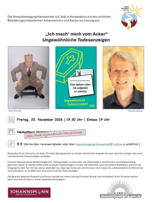 Veranstaltung: Lesung mit Christian Sprang und Erwin Grosche 