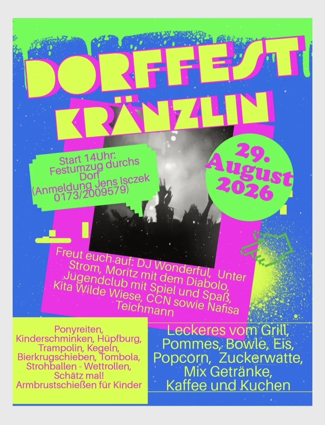 Dorffest am 29.08.2026 in Kränzlin - Amt Temnitz