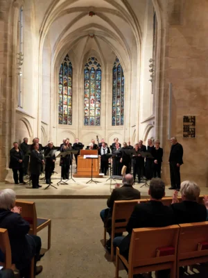 Der Palestrina Chor Nürnberg mit seinem Leiter Rolf Gröschel