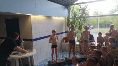 Niklas und Jakob auf dem Treppchen. 