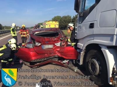 Vorschaubild: Einsatz 17/2017 | VU 3x LKW 1x PKW | BAB 12 AS Storkow - AS Friedersdorf