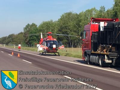 Vorschaubild: Einsatz 17/2017 | VU 3x LKW 1x PKW | BAB 12 AS Storkow - AS Friedersdorf