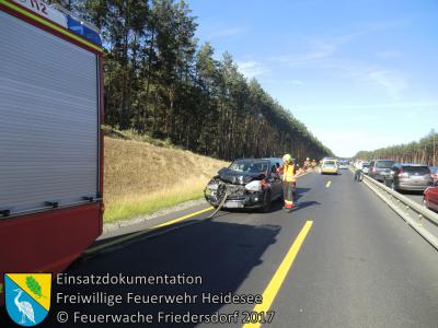 Vorschaubild: Einsatz 30/2017 | VU PKW auf Transporter | BAB 12 AS Storkow - AS Friedersdorf
