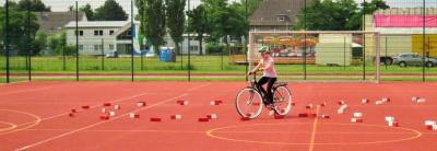 Kreisverkehrswacht Prignitz e.V. mit dem Fahrradparcours 
