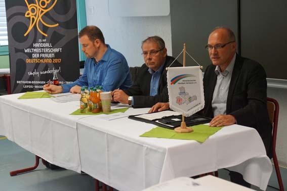 Bild: Der Vorstand des MHV (vlnr) - Thomas Jost (Thüringen, stellvertretend für Katrin Kunz), Steffen Müller (Sachsen-Anhalt), Uwe Vetterlein (Sachsen)