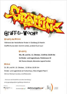 Foto des Albums: Graffit-Workshops in Mestlin und Goldberg (09. 10. 2018)