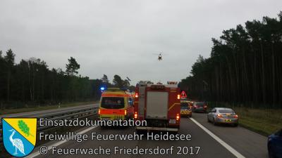 Vorschaubild: Einsatz 150/2017 | VU 3x PKW | BAB 12 AS Friedersdorf - AS Storkow