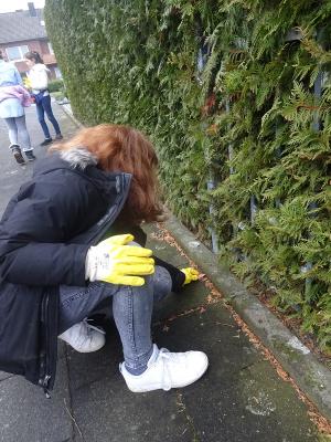 Jeder kleinste Schnipsel wird aufgesammelt. 