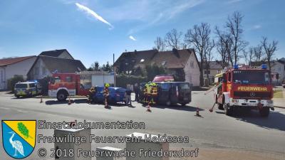 Vorschaubild: Einsatz 15/2018 | VU 2x PKW | Friedersdorf Berliner Straße Ecke Lindenstraße
