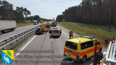 Vorschaubild: Einsatz 24/2018 | VU 3x PKW | BAB 12 AS Friedersdorf - AS Storkow