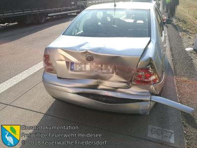 Vorschaubild: Einsatz 62/2018 | VU PKW - PKW | BAB 12 AS Friedersdorf - AS Storkow | 21.07.2018