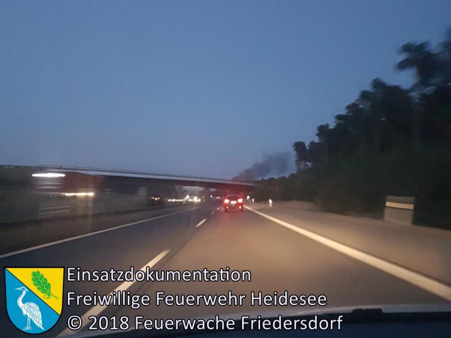 Bild: Einsatz 77/2018 | PKW in Vollbrand | BAB 12 AS Friedersdorf