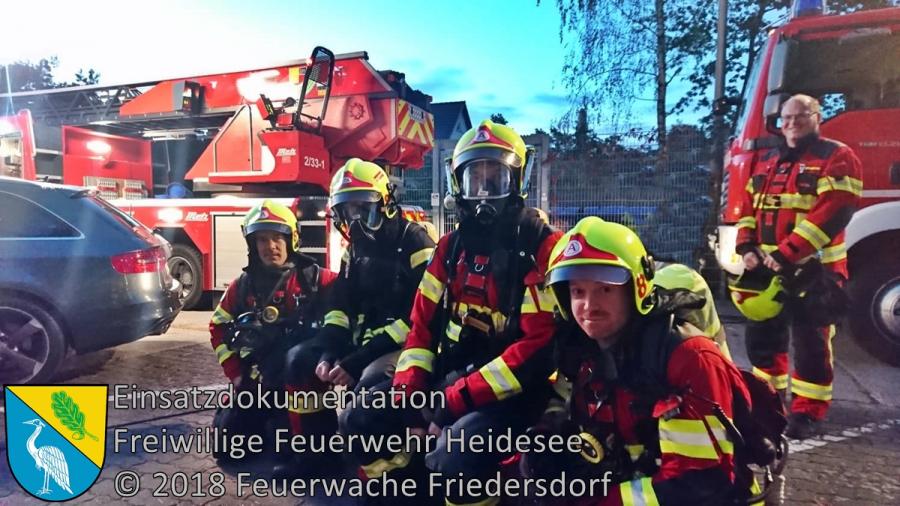 Bild: Einsatz 92/2018 | Wohnungsbrand | Bestensee Friedenstraße