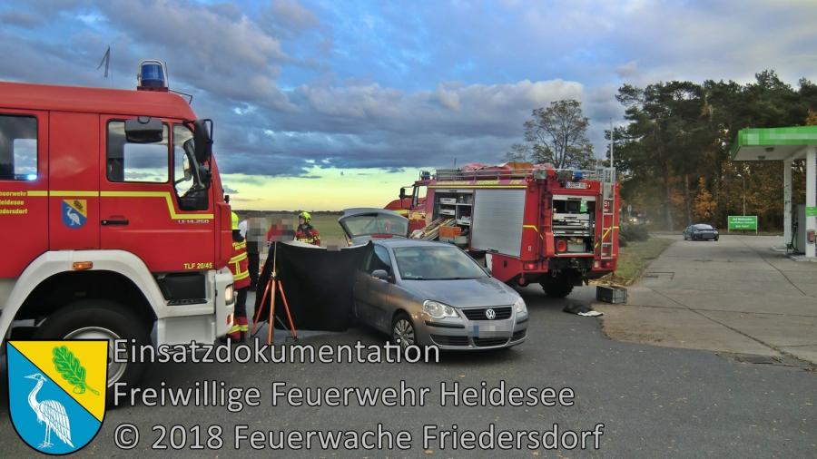 Bild: Einsatz 102/2018 | Motorrad gegen PKW | L40 OV Friedersdorf - Wolzig