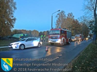 Vorschaubild: Einsatz 103/2018 | VU PKW - Kleintransporter | Bindow Bindower Dorfstraße