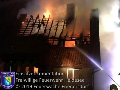 Vorschaubild: Einsatz 1/2019 | Einfamilienhaus in Vollbrand | Kummersdorf (LOS) Schauener Straße