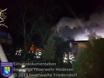 Vorschaubild: Einsatz 1/2019 | Einfamilienhaus in Vollbrand | Kummersdorf (LOS) Schauener Straße