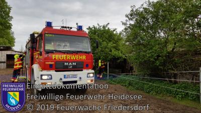 Vorschaubild: Einsatz 25/2019 | Entstehungsbrand im Pferdestall | Friedersdorf Dudel