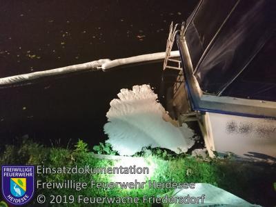 Vorschaubild: Einsatz 47/2019 | Dieselaustritt aus Boot | Wolzig Storkower Kanal