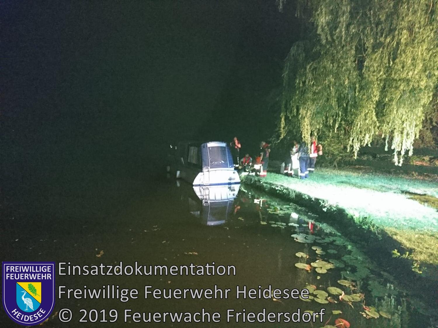 Bild: Einsatz 47/2019 | Dieselaustritt aus Boot | Wolzig Storkower Kanal