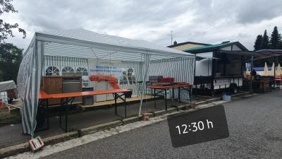 Stand steht... Regen h&ouml;rt auf 