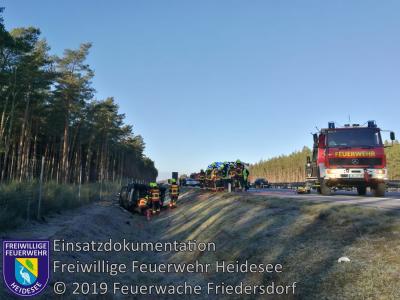 Vorschaubild: Einsatz 2/2020 | PKW überschlagen | BAB 12 AS Friedersdorf - AS Storkow