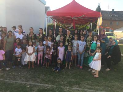 Sommerfest, Im Fl&uuml;chtlingsheim der Caritas, 2019 