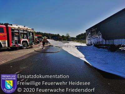 Vorschaubild: Einsatz 34/2020 | Auflieger in Vollbrand | BAB 10 Rastplatz Ukleysee