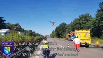 Vorschaubild: Einsatz 47/2020 | Transporter unter LKW | BAB 10 AD Spreeau - AS Niederlehme