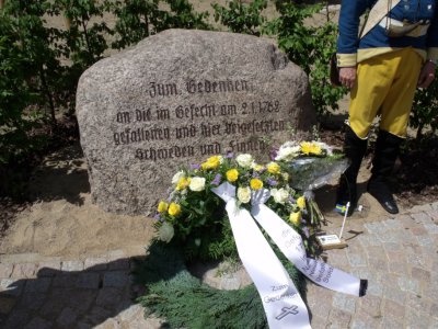 Vorschaubild: Der Gedenkstein erinnert an die gefallenen Schweden und Finnen vom 2.1.1762.