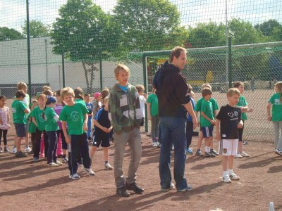 Warten beim Weitsprung! 