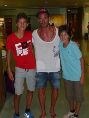 Raul Meireles und die Br&uuml;der Dominik und Pascal 