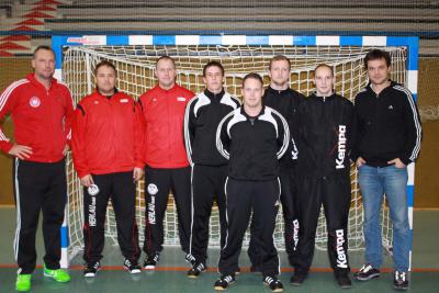 Schiedsrichter kommen aus Sachsen-Anhalt, DHB-Sichter sind Christian Schwarzer (links) und Markus Ba 