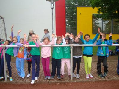 Die Fans am Rande der Laufstrecke... 