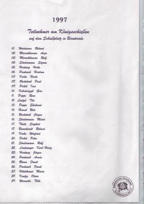 Sch&uuml;tzenk&ouml;nigin und Sch&uuml;tzenk&ouml;nig des Vorjahres [1997] 