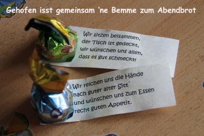Foto des Albums: Gehofen isst gemeinsam 'ne Bemme zum Abendbrot