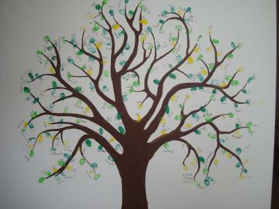 ...hinterlassen einen Fingerabdruck am Baum! 