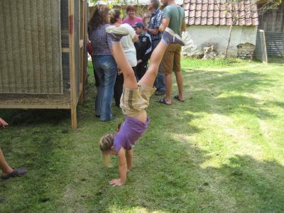 Ein perfekter Handstand. 