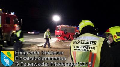 Vorschaubild: Einsatz 89/2015 | PKW überschlagen | BAB 10 AD Spreeau 31.12.2015