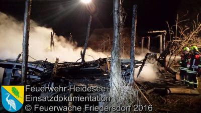 Vorschaubild: Einsatz 01/2016 | Brennt Bauwagen | Streganz Dorfaue