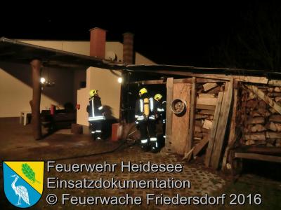 Vorschaubild: Einsatz 06/2016 | Schuppenbrand | Wolzig Friedersdorfer Straße