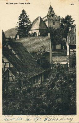 Vorschaubild: 1917 - Kirchberg mit Evang. Kirche