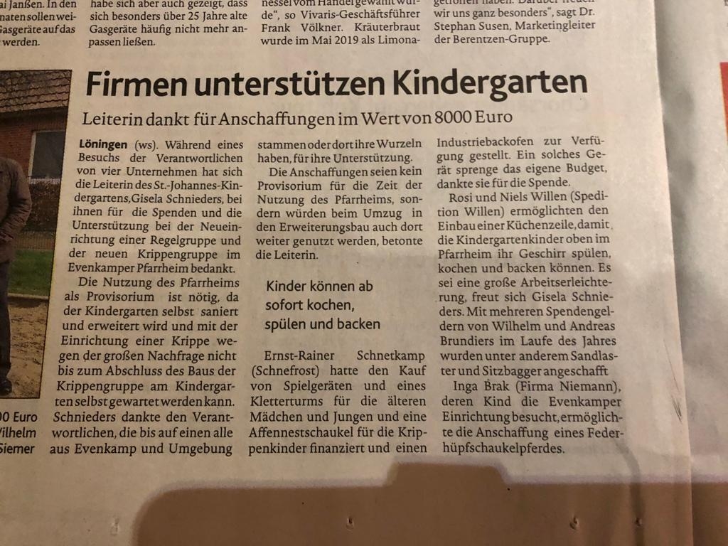 Bild: Zeitungsartikel
