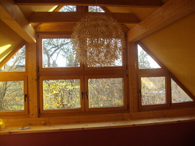 Vorschaubild: Holzfenster in Kiefer, Natur innen/ Aussen in Nussbaum, Innen