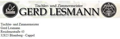 Vorschaubild: Tischler- und Zimmermeister Gerd Lesmann