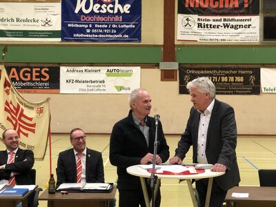 Vorschaubild: Mitgliederversammlung 2022 - Christoph Könnecker (1. Geschäftsführer), Andreas Winkler (scheidender 1. Vorsitzender), Karl Krusch (Ehrenvorsitzender), Eckhard Meyer (neuer 1. Vorsitzender)