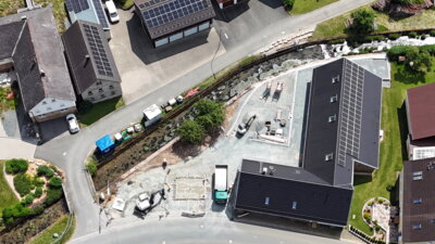 Vorschaubild: DPl 2024-06-27: Dorfplatz-Baustelle aus der Vogelperspektive