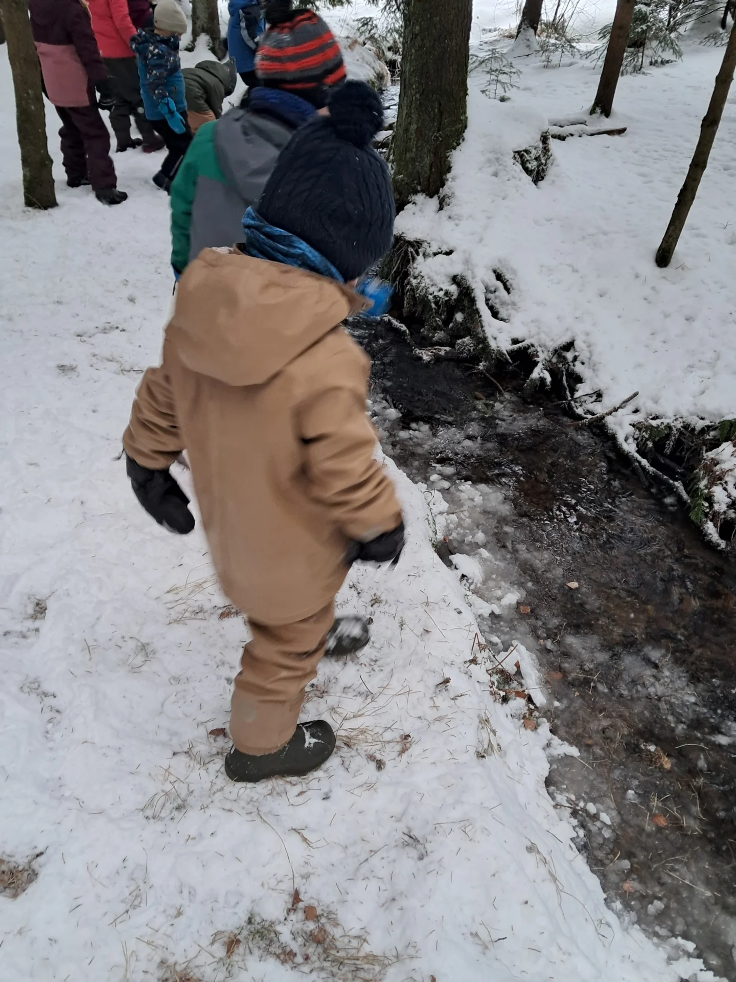 Bei den Wurzelzwergen im Wald unterwegs. Fast wie in M&uuml;nchen. Die "Eisbachwelle" 