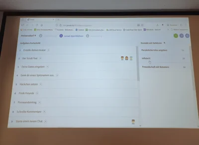 Vorschaubild: Das waren unsere Aufgaben für das spielerische Netzwerk.